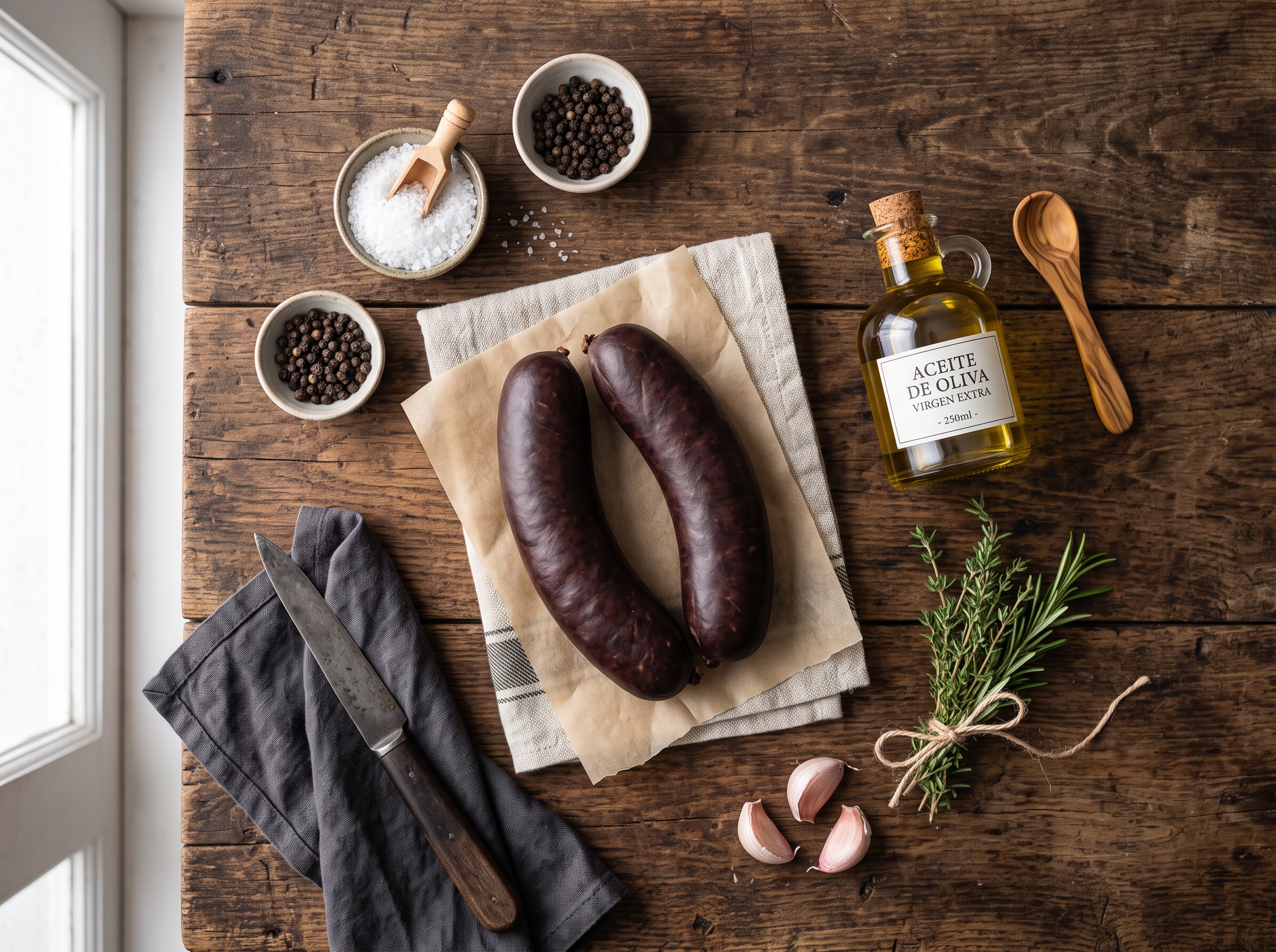 Morcilla típica leonesa de sangre y cebolla