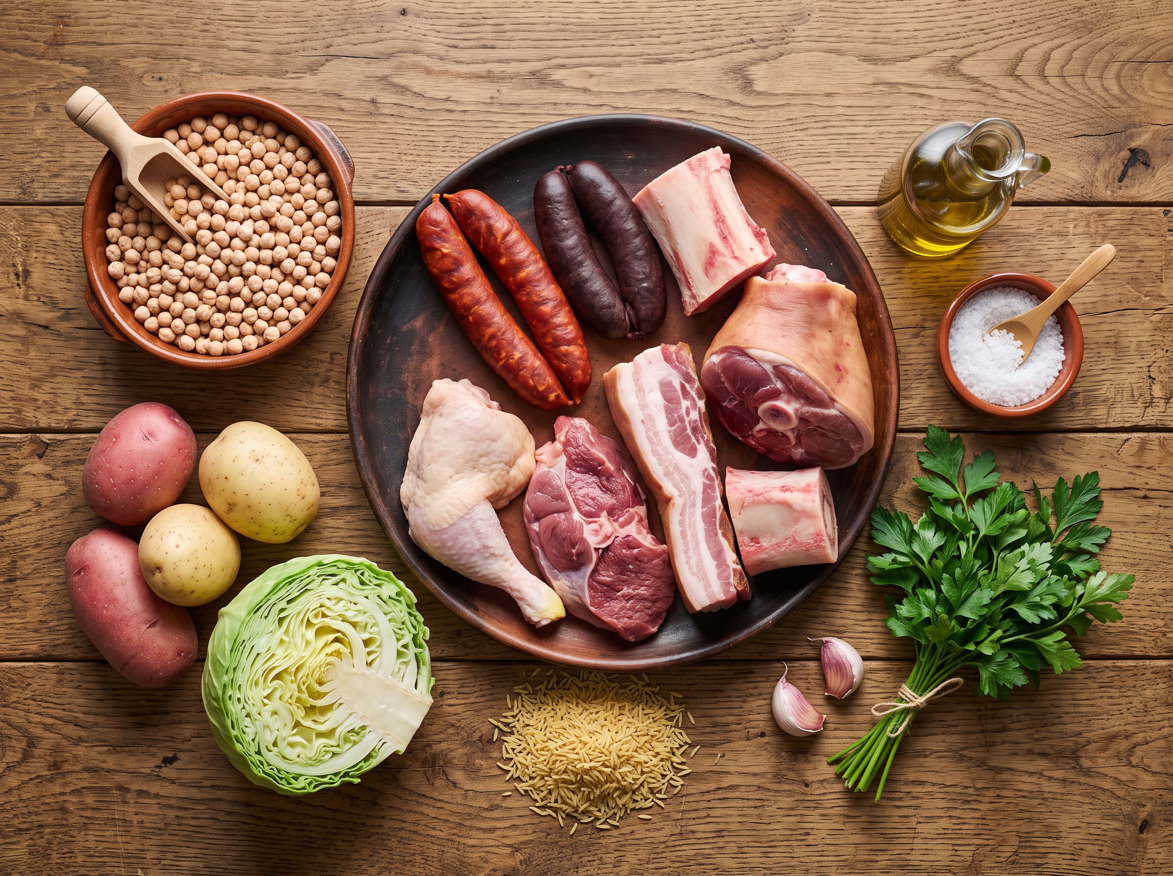 Ingredientes receta cocido leonés