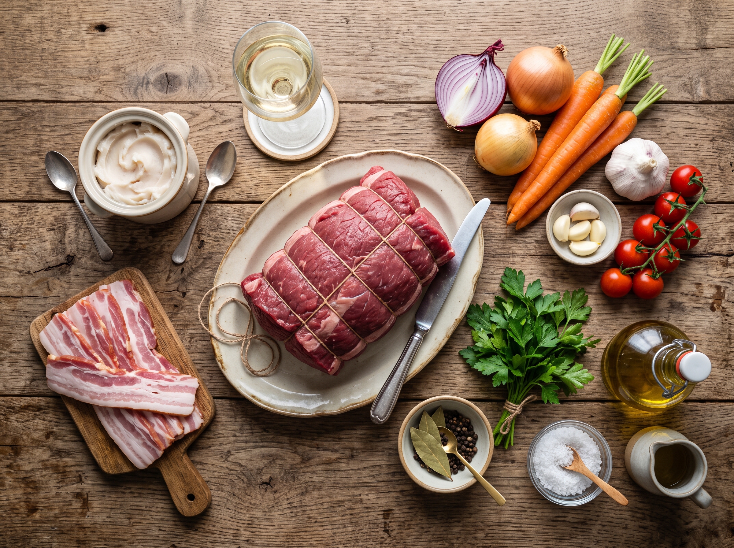 Ingredientes receta redondo de vaca mechado